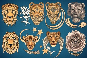 zodiac sign "Leo" tattoo idea