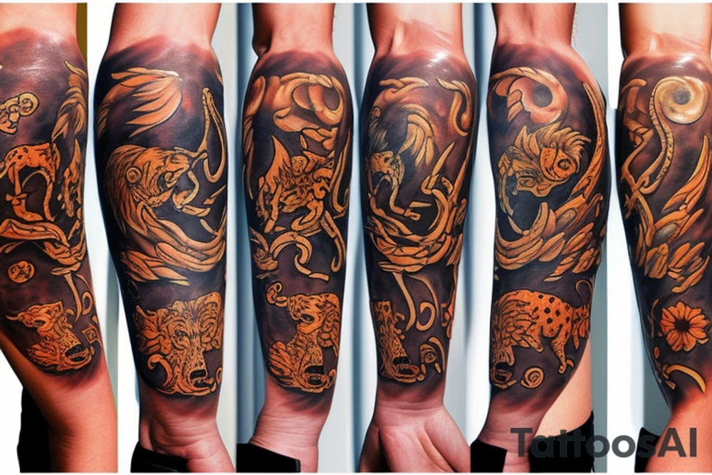 zodiac sign "Leo" tattoo idea