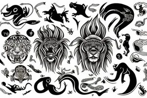 zodiac sign "Leo" tattoo idea