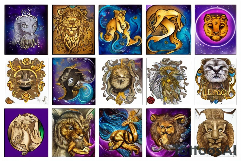 zodiac sign "Leo" tattoo idea