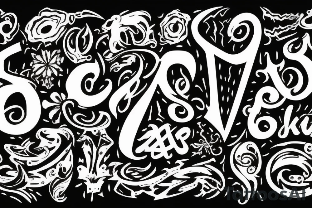 Name Spike tattoo idea