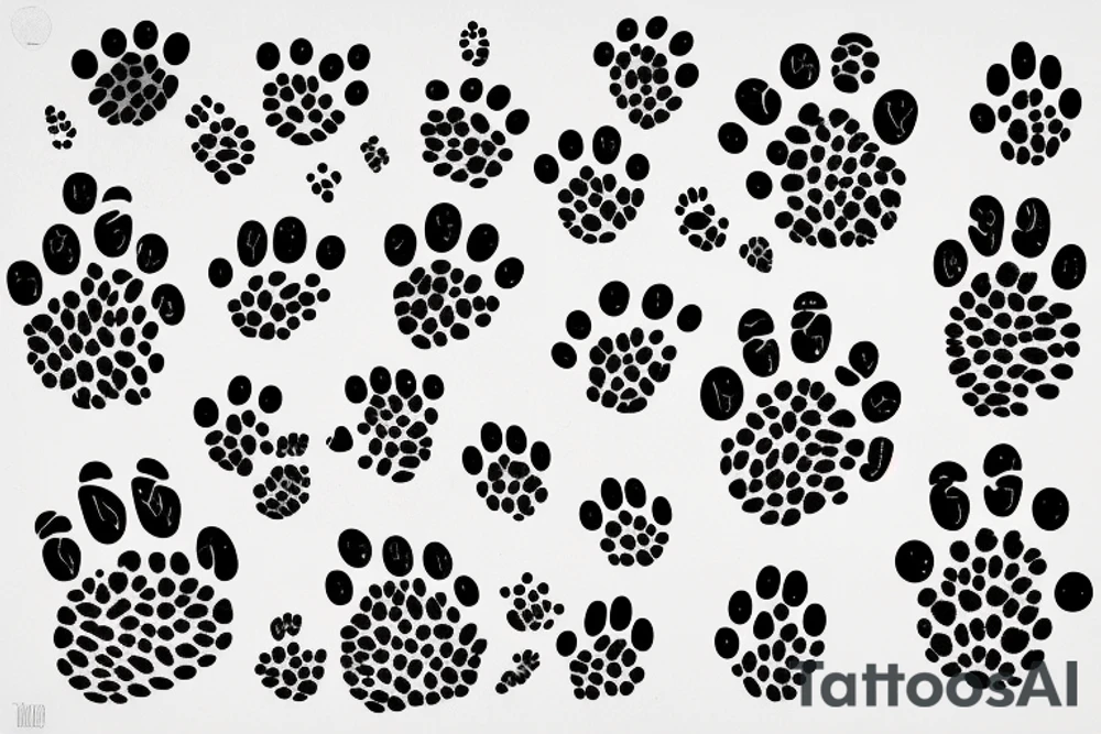 Dog paw Spike written tattoo idea
