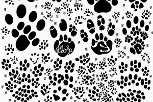 Dog paw Spike written tattoo idea