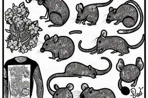 Rat wearing a Hawaiian shirt tattoo idea