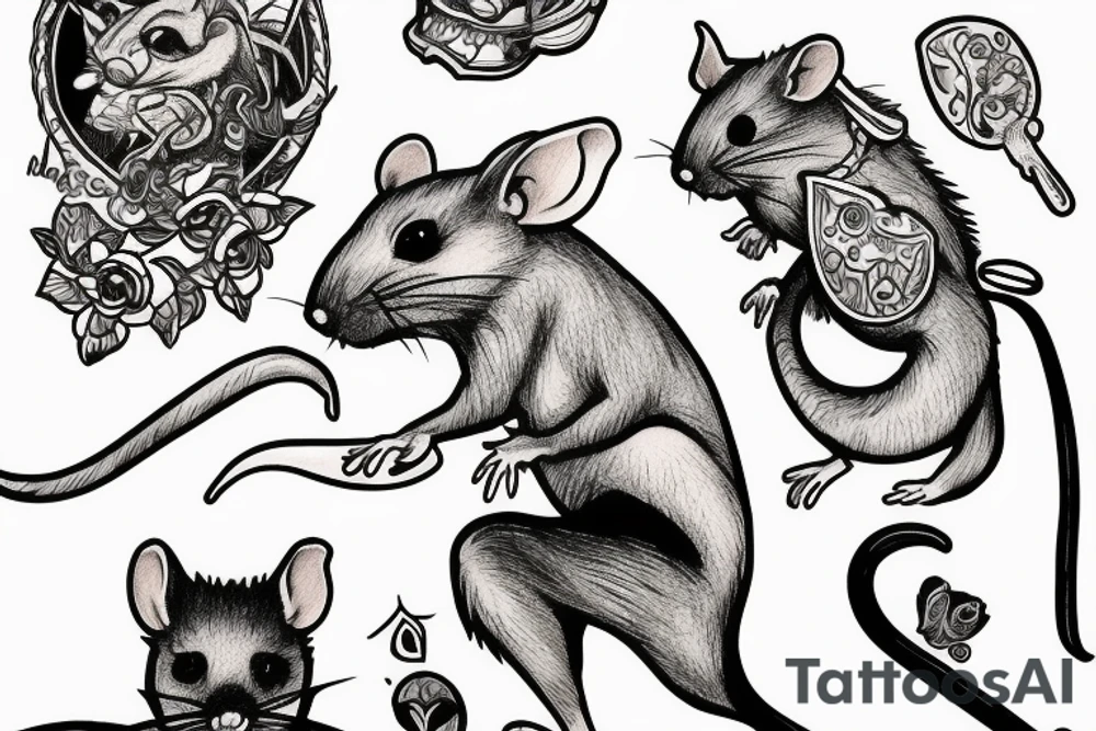 Rat adventurer tattoo idea