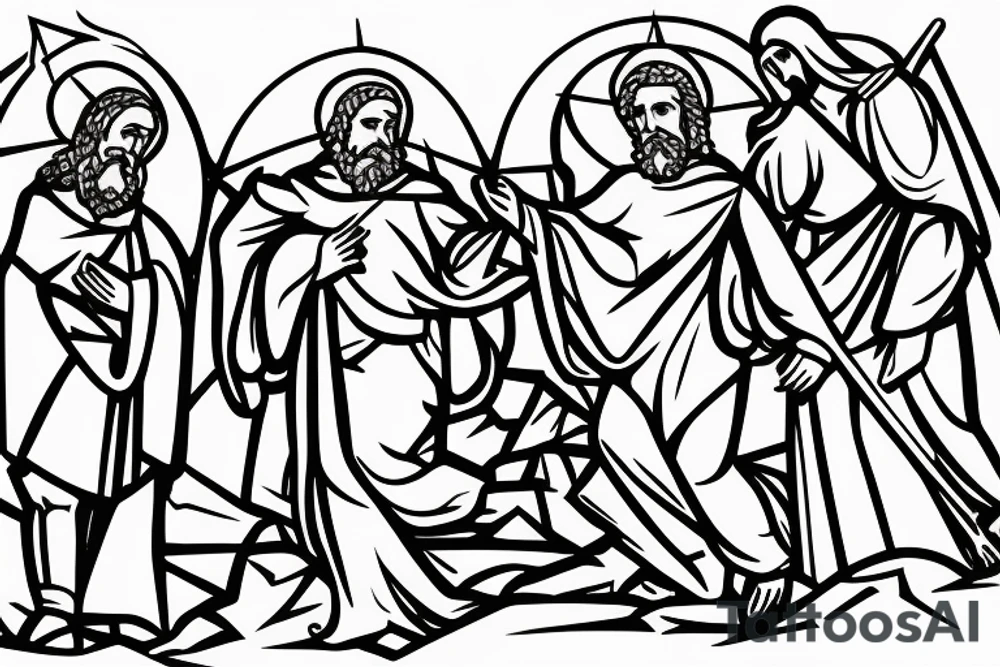 the conversion of st paul on the road to damascus tattoo idea