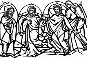 the conversion of st paul on the road to damascus tattoo idea