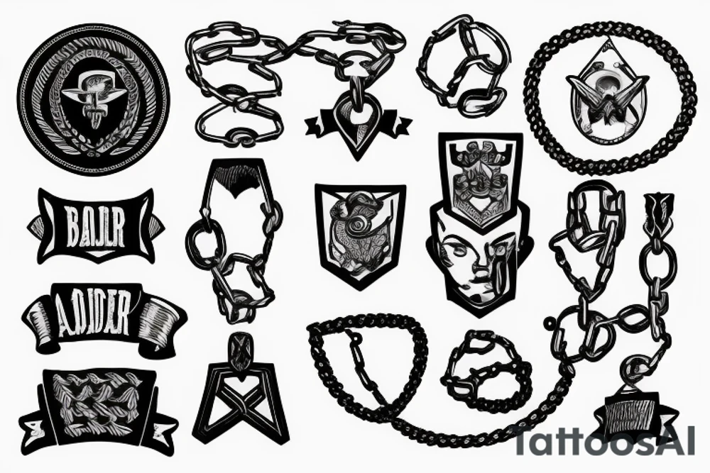 Young soldier in chains tattoo idea