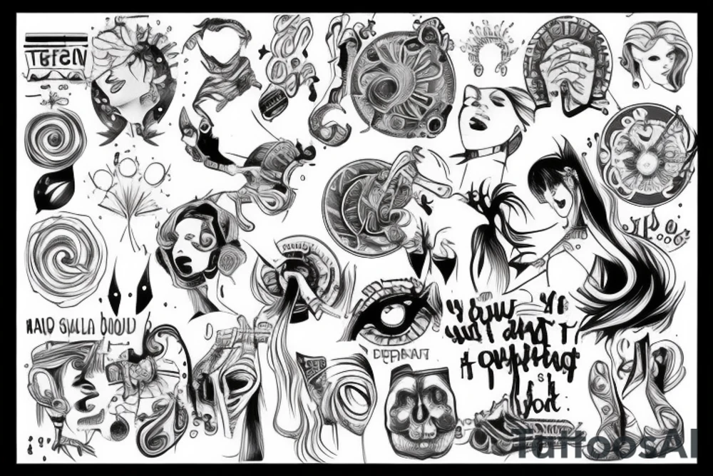 With your feet on the air and your head on the ground
Try this trick and spin it, yeah
Your head will collapse
But there's nothing in it
And you'll ask yourself
Where is my mind? tattoo idea