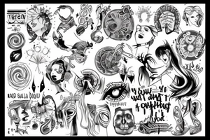 With your feet on the air and your head on the ground
Try this trick and spin it, yeah
Your head will collapse
But there's nothing in it
And you'll ask yourself
Where is my mind? tattoo idea