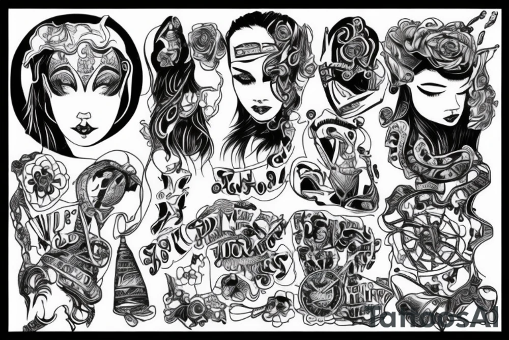 With your feet on the air and your head on the ground
Try this trick and spin it, yeah
Your head will collapse
But there's nothing in it
And you'll ask yourself
Where is my mind? tattoo idea