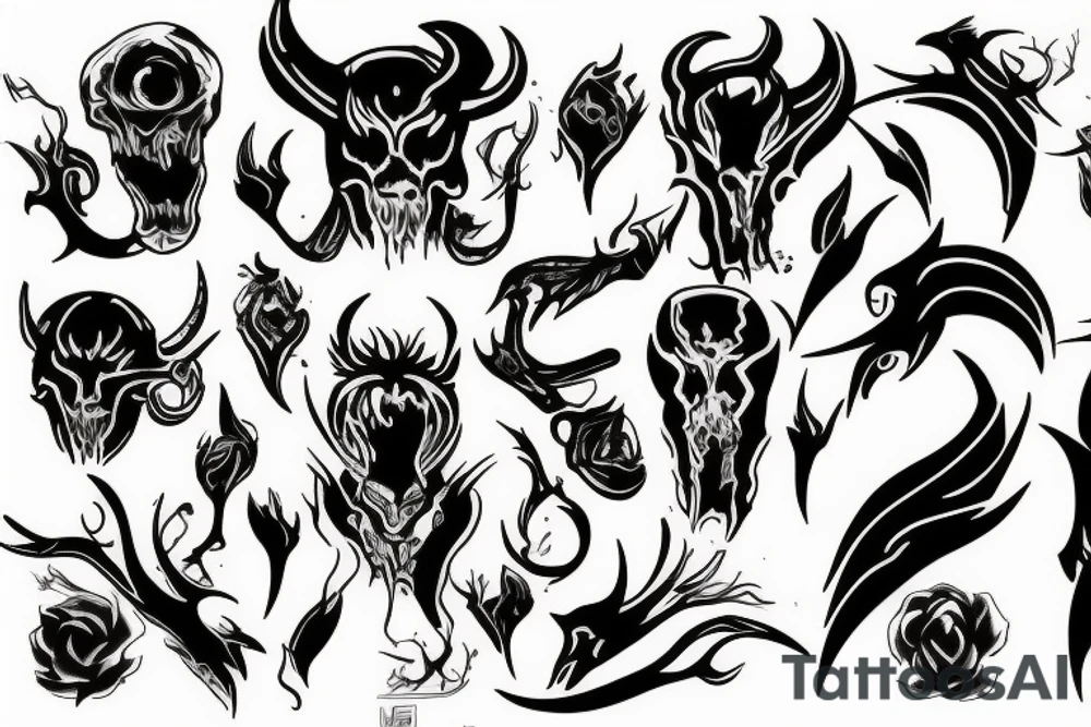 Devil in blood tattoo idea