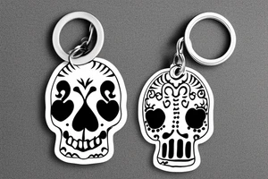 toy skeleton on a keychain tattoo idea