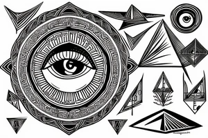 The Eye Of Horus in the pyramid tattoo idea