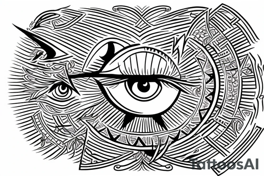 The Eye Of Horus in the pyramid tattoo idea