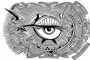 The Eye Of Horus in the pyramid tattoo idea
