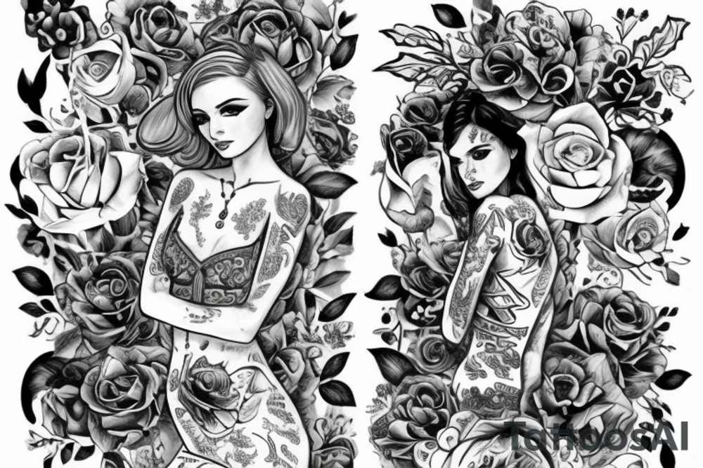 Сова на мужскую грудь в стиле неотрад tattoo idea