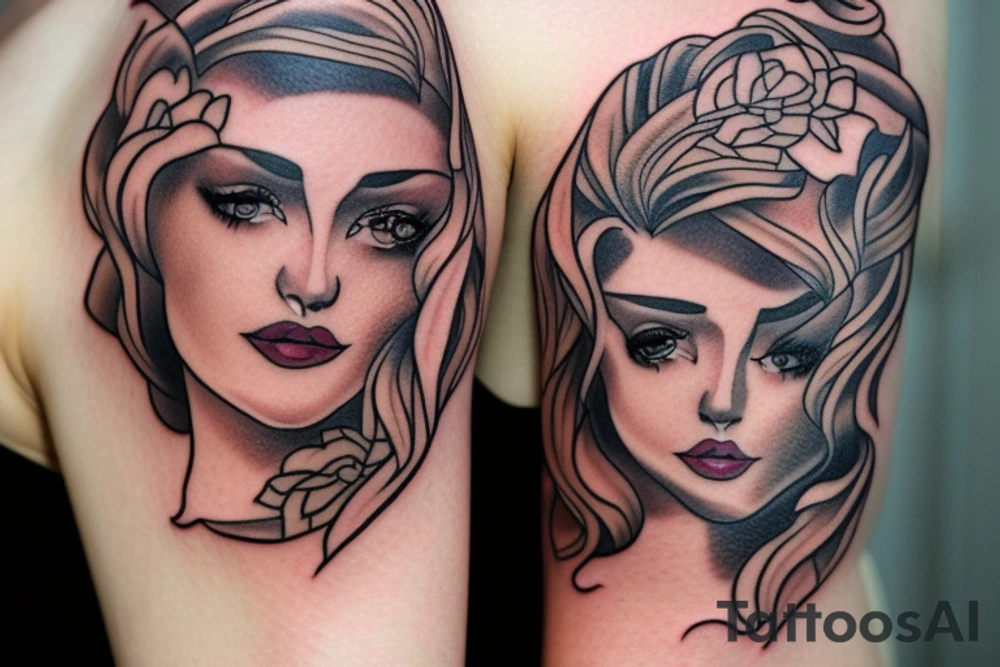 Сова на мужскую грудь в стиле неотрад tattoo idea
