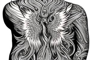 Extend a phoenix tattoo to full sleeve tattoo idea