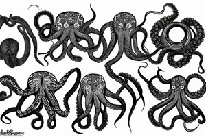 Symmetrical octopus tattoo idea