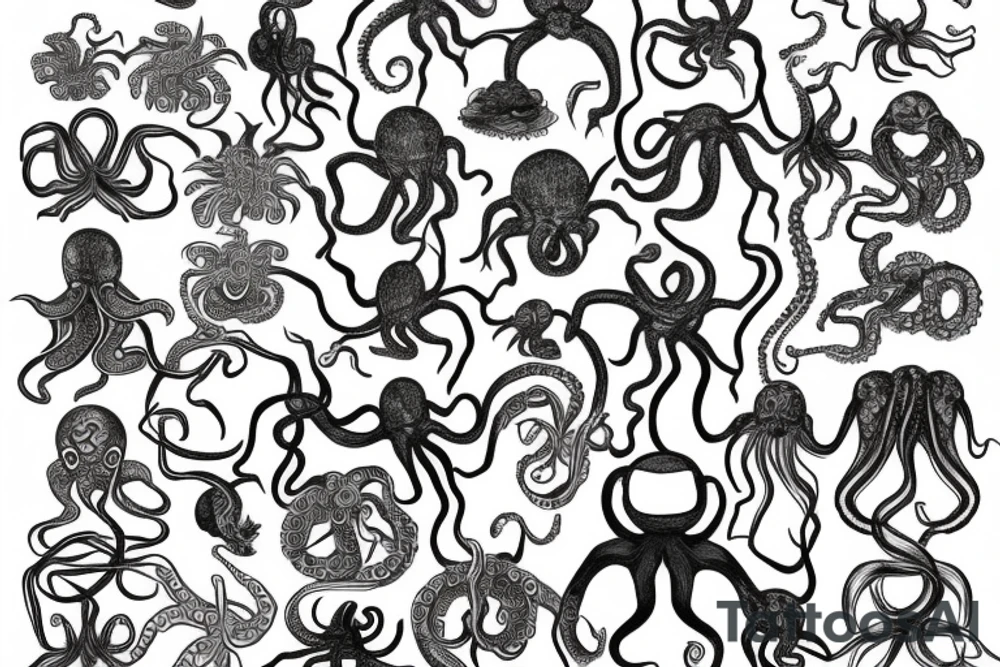 Symmetrical octopus tattoo idea