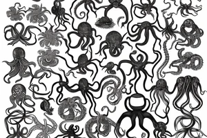 Symmetrical octopus tattoo idea
