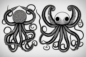 Symmetrical octopus tattoo idea
