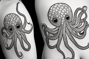 Symmetrical octopus tattoo idea