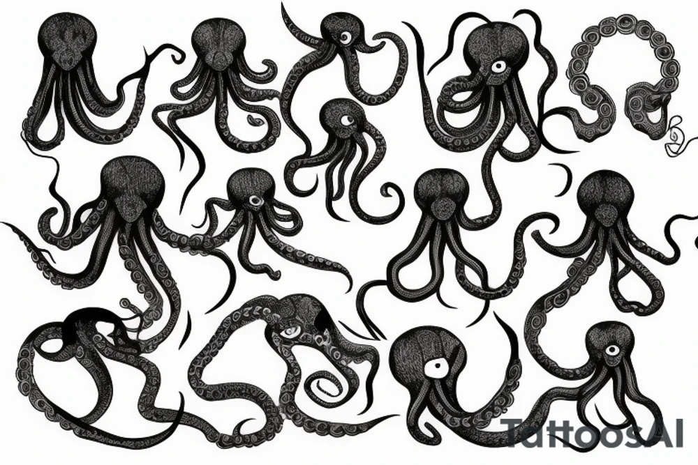 Symmetrical octopus tattoo idea