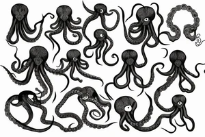 Symmetrical octopus tattoo idea