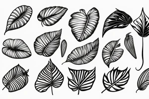 monstera leaf tattoo idea