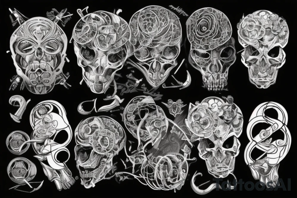 шрек с черным трайблом tattoo idea