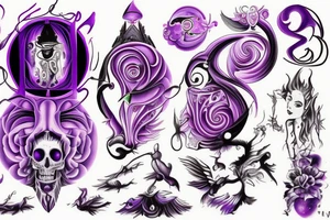 purple portal to another universe tattoo idea