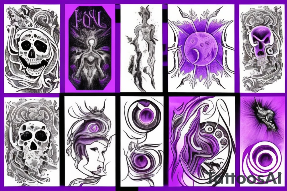 purple portal to another universe tattoo idea