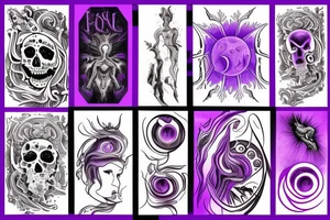 purple portal to another universe tattoo idea