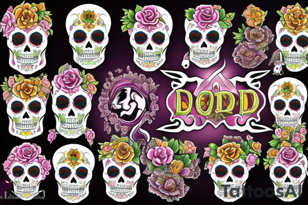 day of the dead goddess tattoo idea