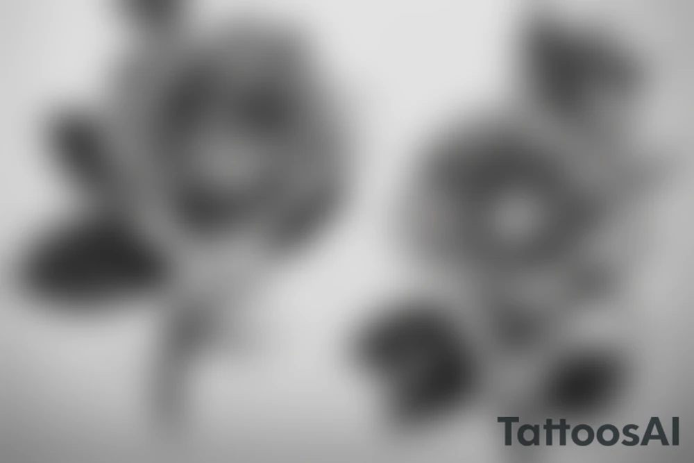 rose on shoulder, rose on biycep, rose on upper arm tattoo idea