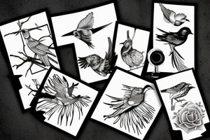 bird contour blackwork tattoo tattoo idea