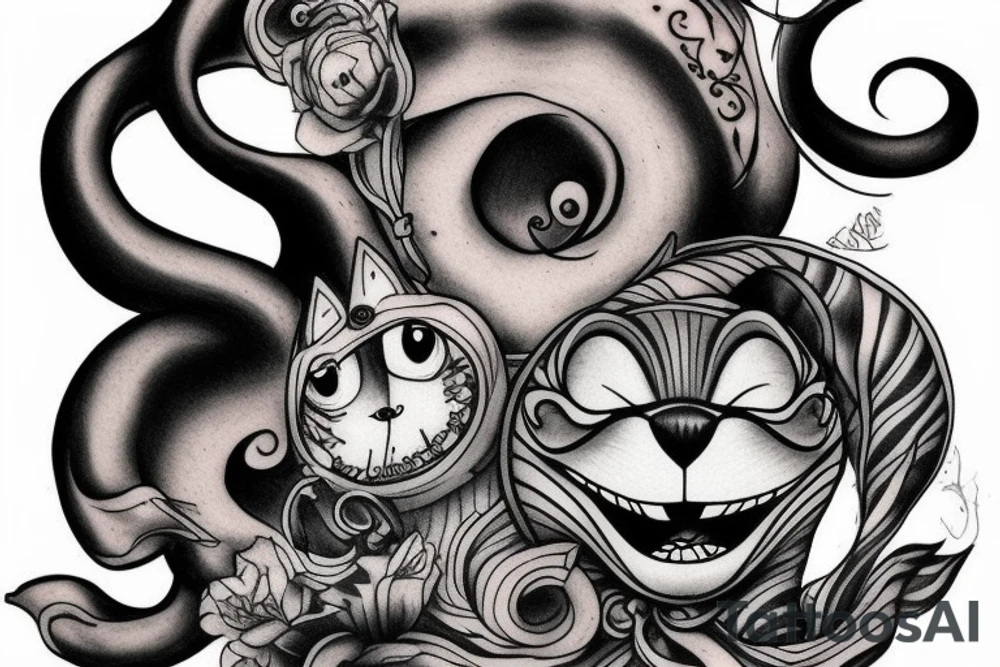 Cheshire Cat tattoo idea