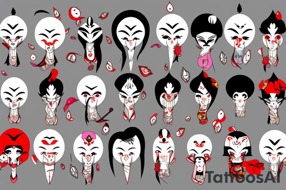 oni
tengu
gaisha 
umbrella tattoo idea