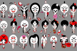oni
tengu
gaisha 
umbrella tattoo idea