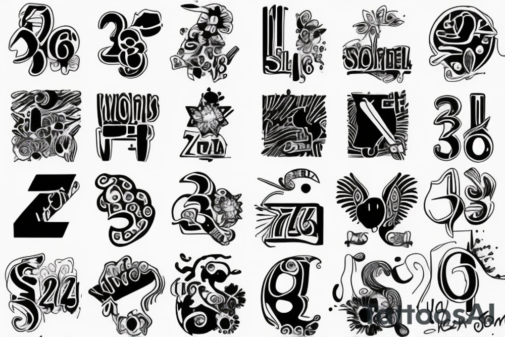 Small 88 numbers merged and minimalistic tattoo idea