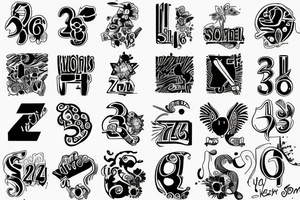 Small 88 numbers merged and minimalistic tattoo idea