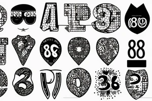 Small 88 numbers merged and minimalistic tattoo idea
