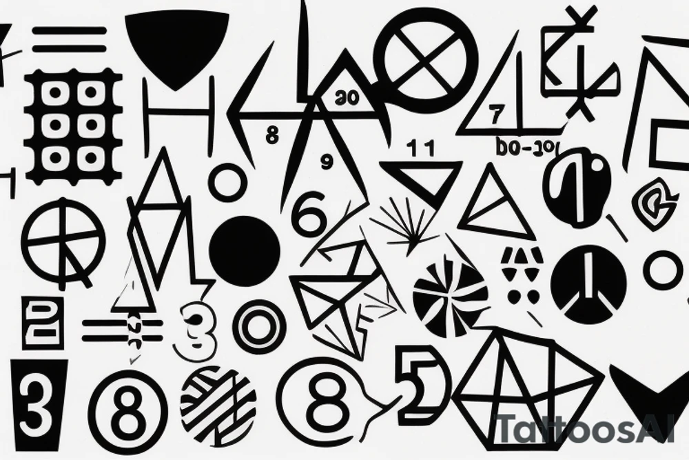 Small 88 numbers merged and minimalistic tattoo idea