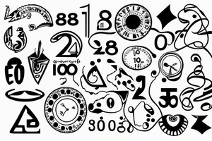 Small 88 numbers merged and minimalistic tattoo idea