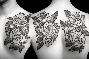 orange juice box with flowers tattoo idea