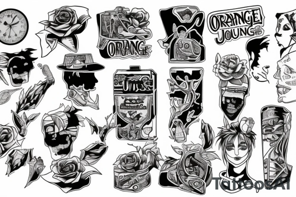 orange juice box tattoo idea