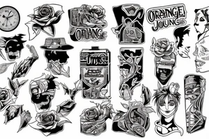 orange juice box tattoo idea