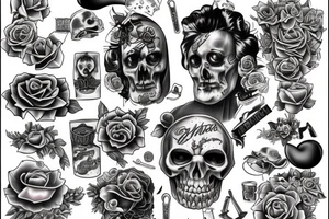 rip alcoholism tattoo idea